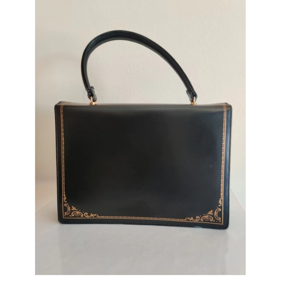 SOLD Grace Kelly leather box purse - Picture 11 of 12